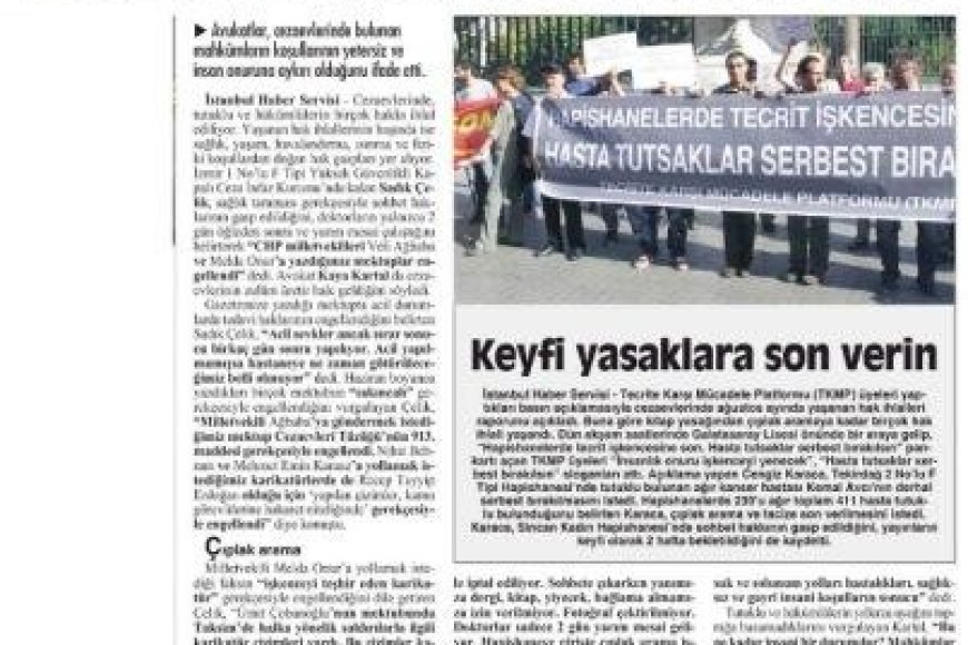MAZLUMDER Cezaevleri Çalışma Grubu Başkanı: "Cezaevleri zulüm üretiyor"