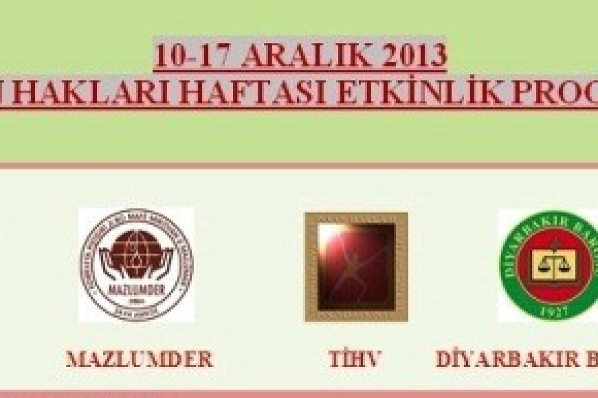 İnsan Hakları Haftası Diyarbekir Programı