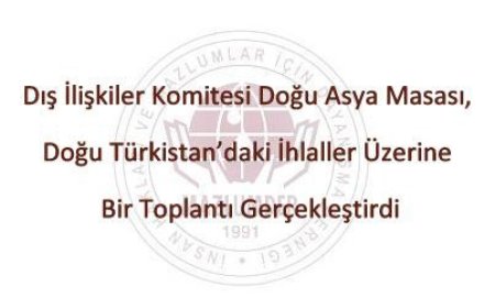 Dış İlişkiler Komitesi Doğu Asya Masası, Doğu Türkistan’daki İhlaller Üzerine Bir Toplantı Gerçekleştirdi