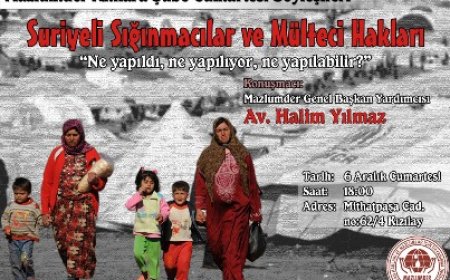 Mazlumder Cumartesi Söyleşileri: Suriyeli Sığınmacılar ve Mülteci Hakları