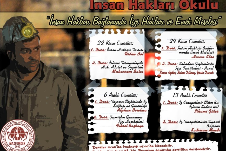 İNSAN HAKLARI OKULU BAŞLIYOR