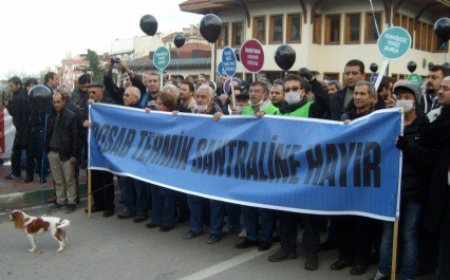 TERMİK SANTRALE KARŞI YÜRÜYÜŞE DESTEK VERİLDİ