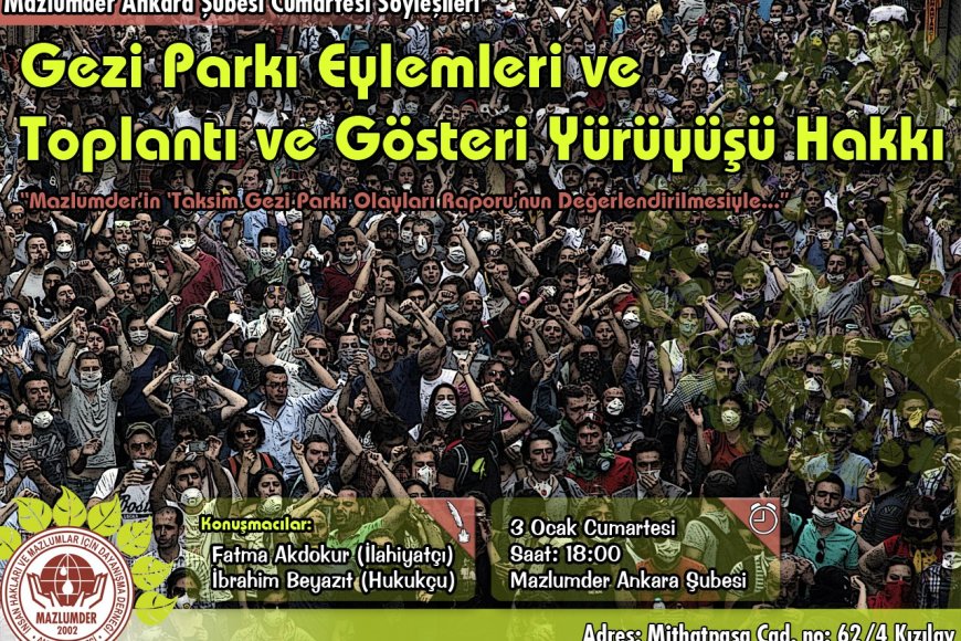 MAZLUMDER ‘Cumartesi Söyleşileri’ ne Davet