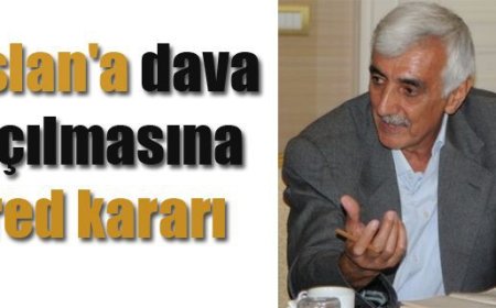 Aslan'a dava açılmasına red kararı