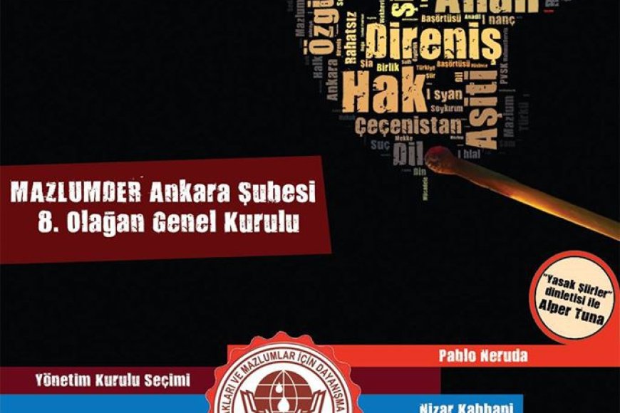 MAZLUMDER Ankara Şubesi 8. Olagan Genel Kurula Davet