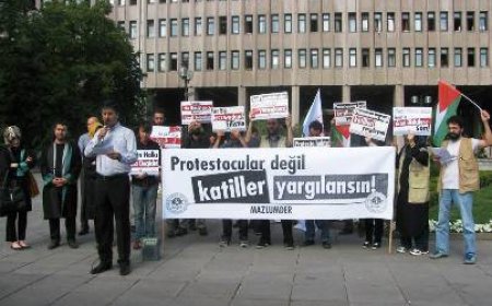 MAZLUMDER’den Ankara Adliyesi önünde eylem: Katilleri protesto edenler değil, katiller yargılansın!