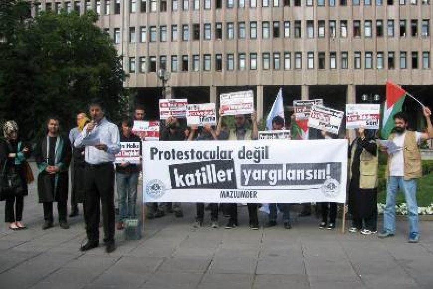 MAZLUMDER’den Ankara Adliyesi önünde eylem: Katilleri protesto edenler değil, katiller yargılansın!