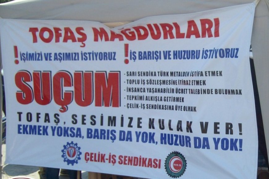 MAZLUMDER BURSA, TOFAŞ DİRENİŞ ÇADIRINI ZİYARET ETTİ
