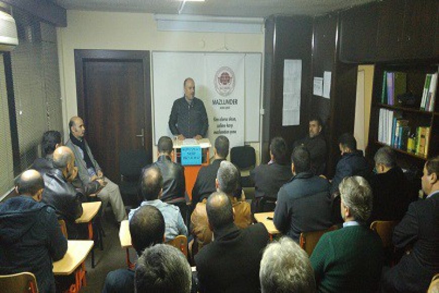 NESİP HİÇYILMAZ MAZLUMDERDE SEMİNER VERDİ