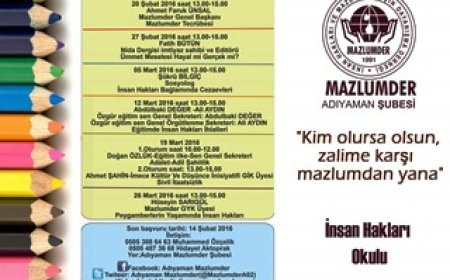 İnsan Hakları Okulu Açılıyor
