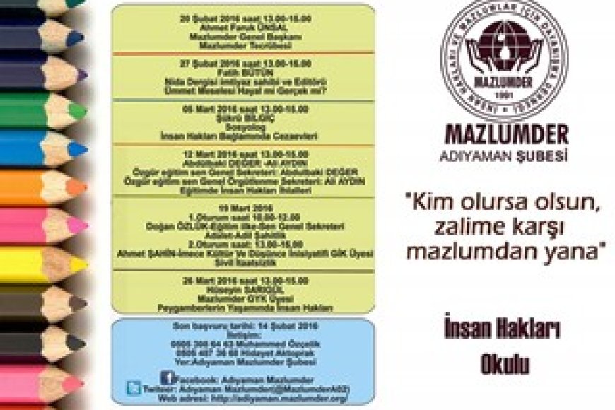 İnsan Hakları Okulu Açılıyor