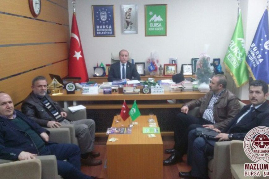 MAZLUMDER BURSA ŞUBESİ KENT KONSEYİNİ ZİYARETİ ETTİ
