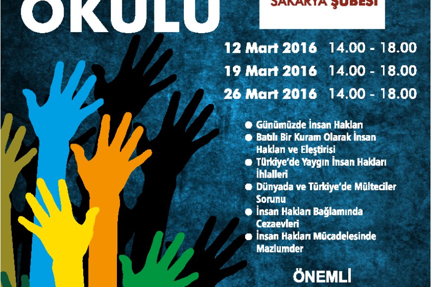 İnsan Hakları Okulu Başlıyor (Bahar 2016 Dönemi)