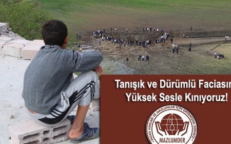 Tanışık ve Dürümlü Faciasını Yüksek Sesle Kınıyoruz!
