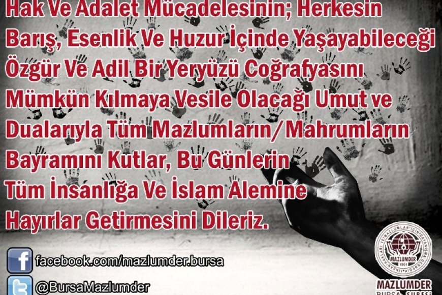 BAYRAMIN TÜM İNSANLIĞA VE İSLAM ALEMİNE HAYIRLAR GETİRMESİNİ DİLERİZ