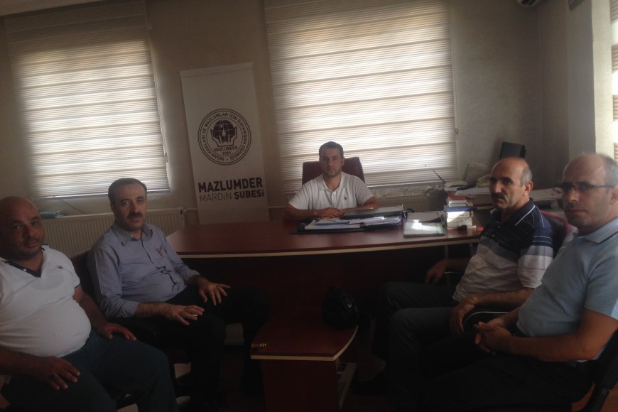MARDİN MEMUR-SEN İL BAŞKANI MAZLUMDER ŞUBESİNİ ZİYARET ETTİ