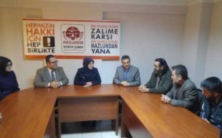 Meram Belediye Başkanı Fatma TORU ve Ak parti Meram ilçe Başkanı Abdülkadir ÖZÖĞÜR ve Heyeti Mazlumder Konya Şubesi ziyareti.