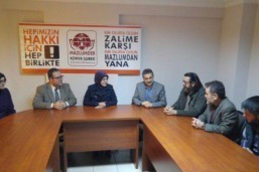 Meram Belediye Başkanı Fatma TORU ve Ak parti Meram ilçe Başkanı Abdülkadir ÖZÖĞÜR ve Heyeti Mazlumder Konya Şubesi ziyareti.