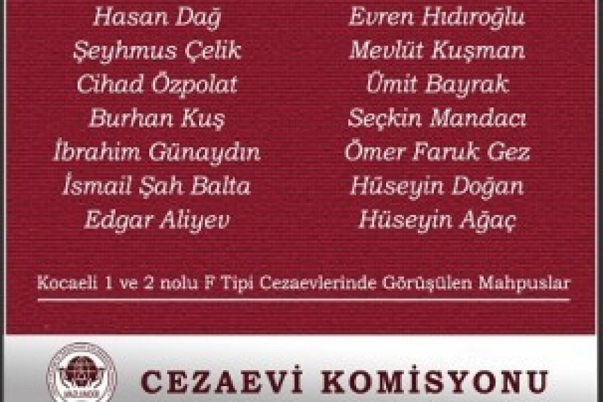 KOCAELİ (KANDIRA) 1 ve 2 NOLU F TİPİ CEZAEVLERİ  GÖRÜŞME NOTLARI