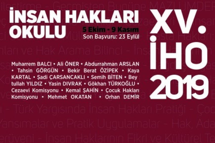 İnsan Hakları Okulu Ders Programı