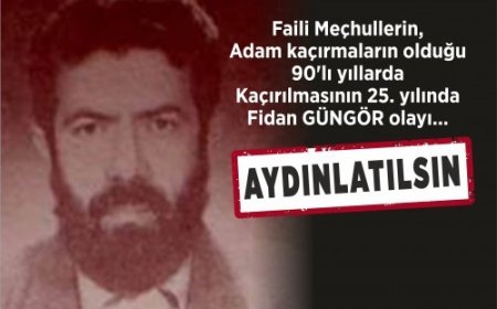 Fidan Güngör'ün Kaçırılmasının Üzerinden 25 Yıl Geçti.
