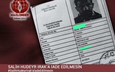 SALİH HUDEYR IRAK'A İADE EDİLMESİN