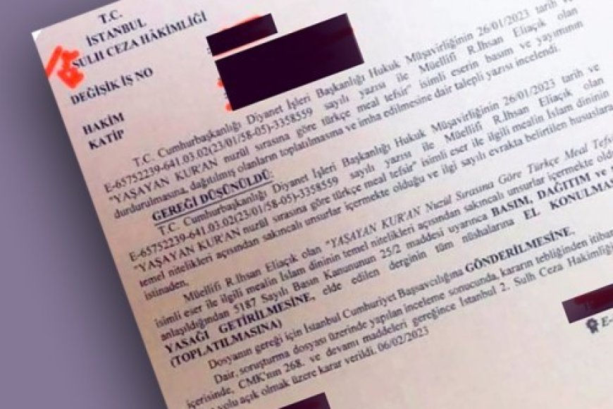 Diyanet İşleri Başkanlığı’na Verilen “Dinin Temel Niteliklerine Uygunluk” Denetim Yetkisi Derhal Sonlandırılmalıdır